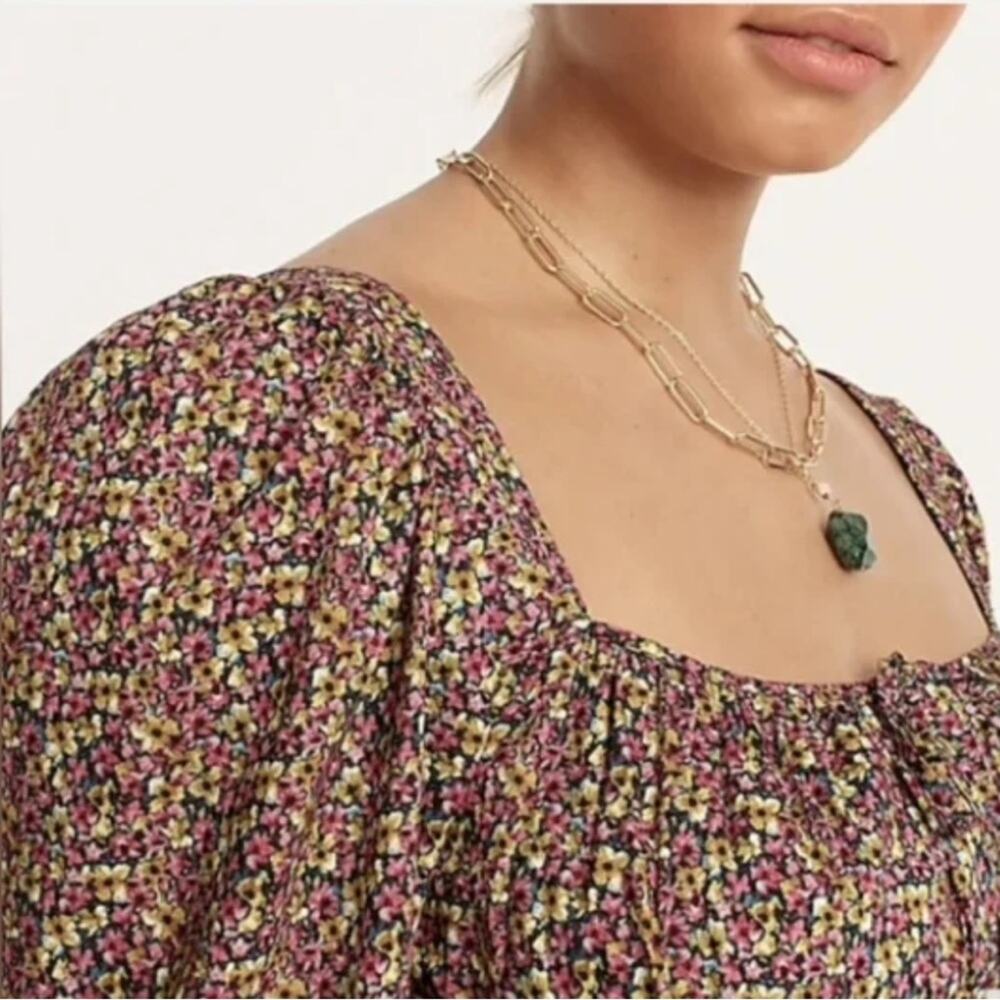 J. Crew Liberty Fabric Floral Top Size 14